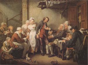 Jean Baptiste Greuze The Village Betrothal (mk05) France oil painting art